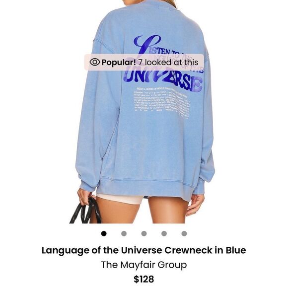 Revolve Mayfair Group Language of the Universe crewneck in blue - Picture 3 of 5